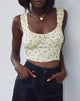 Imagen de Gladis Vest Crop Top en Wild Flower Lemon Drop