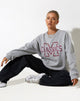 imagen de la sudadera Glan Sweatshirt en marga gris con bordado "M Classics