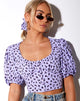 Imagen de Glarie Crop Top en Dainty Daisy Lila