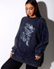 Imagen de sudadera Glo en negro lavado Dragon