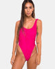 Imagen del bañador Goddess de encaje rosa fucsia