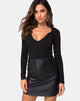 Imagen de Guanelle Top en rib negro