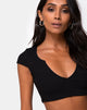 Imagen de Guanna Crop Top en rib negro