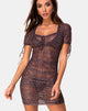 Imagen del vestido Guenetta de malla leopardo rar