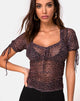 Imagen de Guinevre Top en malla leopardo rar