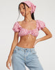 imagen de Haenji Crop Top en Apple Check Blush Red