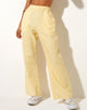 Imagen del pantalón Yara de algodón amarillo limón