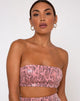 Imagen de Haney Top en PU Serpiente Rosa