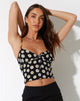 imagen de Harika Cropped Top en Grunge Daisy Negro