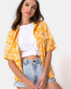Imagen de la camisa hawaiana Sunkissed Yellow Floral