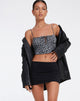 Imagen de Hema Crop Top en Ditsy Rose Negro