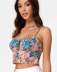 Imagen de Hema Top en Flor de Selva Azul y Crema