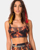 Imagen de Bliss Crop Top en malla fuego