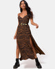 Imagen de Hime Maxi Dress in Animal Drip Brown