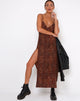 Imagen de Hime Maxi Dress in Ditsy Leopard Orange