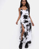 Imagen de Hime Maxi Dress in Mono Tie Dye Black and White