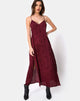 Imagen de Hime Maxi Dress in Satin Rosa Borgoña