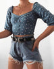 Imagen de Flory Crop Top en Skater Polka Azul