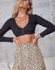 Imagen de Gato Crop Top en canalé negro