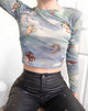 Imagen de Bonnie Crop Top en malla Angel Sky Blue