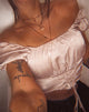 Imagen de Ruiz Off The Shoulder Top in Satin Dusty Rose