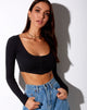 Imagen de Ineke Crop Top en rib negro