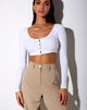 Imagen de Ineke Crop Top en rib blanco