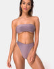 Imagen de Izarla Top de bikini de tubo en Gunmetal Glitter