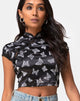 Imagen de Jakina Crop Top en negro Butterfly Flock