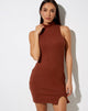 Imagen del minivestido Jamaika de canalé Chocolate