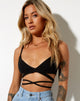 Imagen de Jamaria Bralette Top in Rib Negro