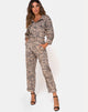 Imagen de Jampa Jumpsuit in Zips Zebra Taupe