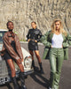 Imagen de Zoven Flare Trouser en Pu Verde