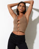 imagen de Jarisya Cutout Top en Lycra Visón Plata