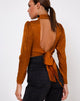 Imagen de Jasty Crop Top en Satén Zebra Coral Dorado