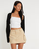 imagen de Jeng Mini Skirt in Twill Suede Tan