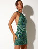 Imagen de Jessica Bodycon Dress in 70s Ripple Green
