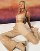 Imagen de Jola Crop Top en PU Tan Cream