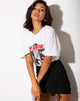 Imagen de la minifalda Jora en negro Flock Flutterby