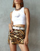 Imagen de la minifalda Zigi en tigre dorado