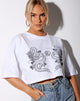 Imagen de Kai Tee in White Yin Yang Dragon Embro