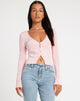 imagen de Kaigra Cardi en Baby Pink Silver Stud Hotfix