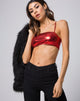 Imagen de Kala Crop Top en tono óxido metálico brillante