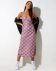 IMAGEN DE Kalana Maxi Dress in Pink Blurred Check