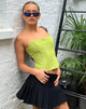 imagen de Kansa Corset Top en verde pera con punto blanco