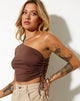 Imagen de Kara Crop Top en Lycra Caoba Profundo