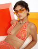 Imagen de Motel X Barbara Kristoffersen Katara Crop Top en color 70s Ripple Mandarina
