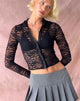imagen de Kawai Button Up Top in Lace Black