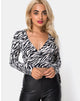 Imagen de Kayak Wrap Top en 90s Zebra
