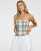 imagen de Kayashi Corset en Check Green y Cream